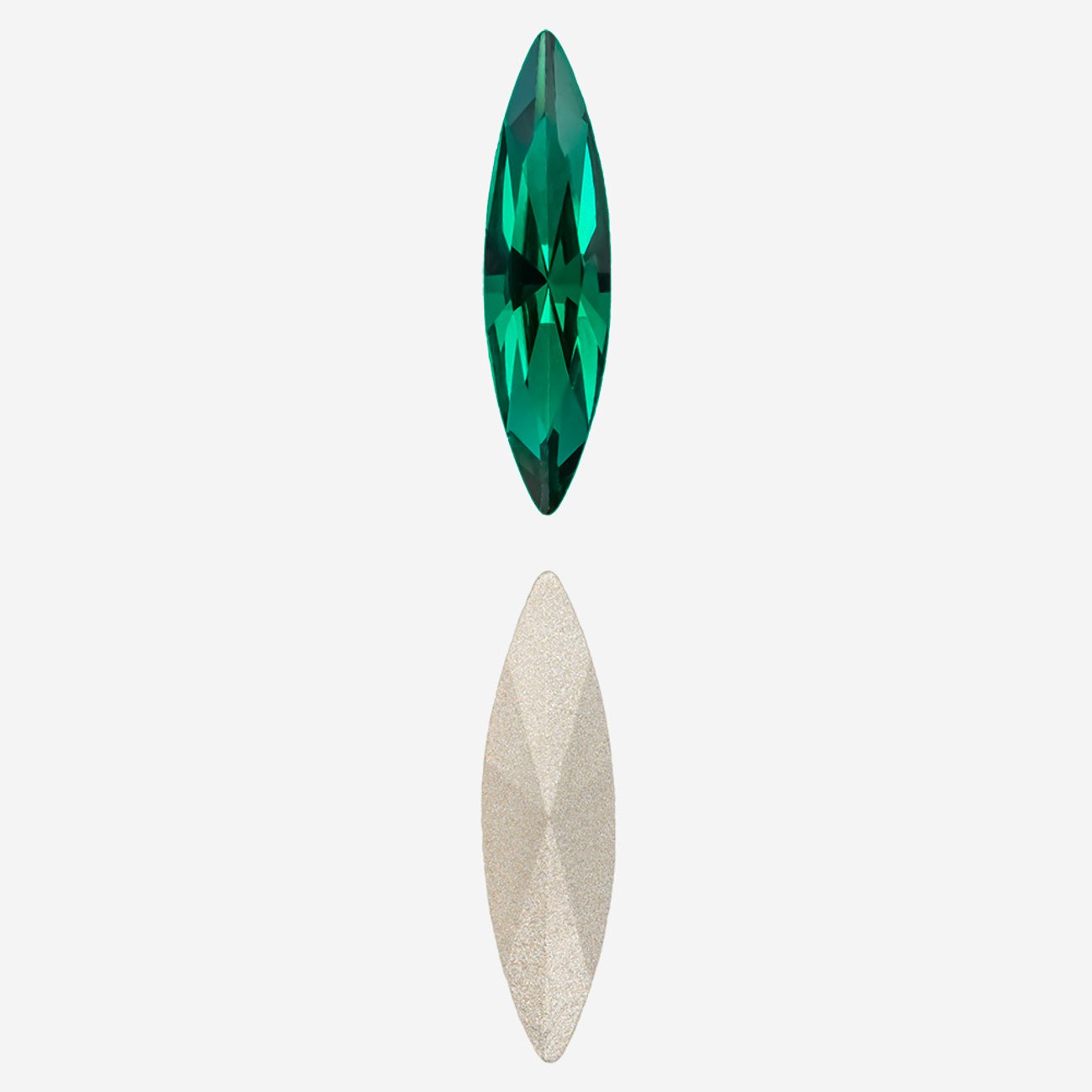 Кристалл Маркиз (Marquise Fancy Stone), оттенок "Изумруд"/"Emerald", 15*4мм