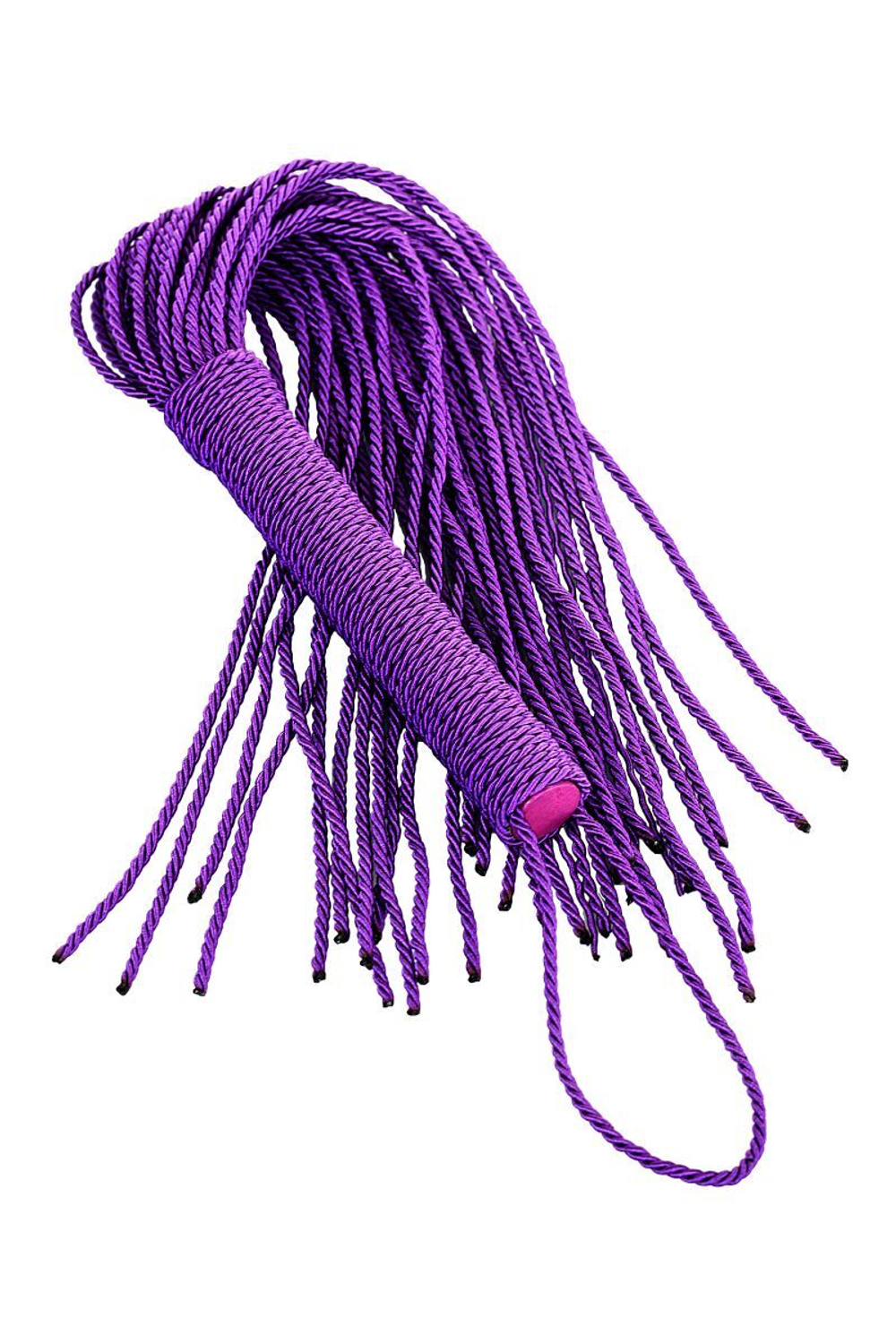 Сиреневый флоггер из веревки Theatre - 48,5 см. (Цвет: сиреневый)