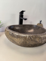 Раковина из речного камня RS-65959 46х37х15 из натурального камня
