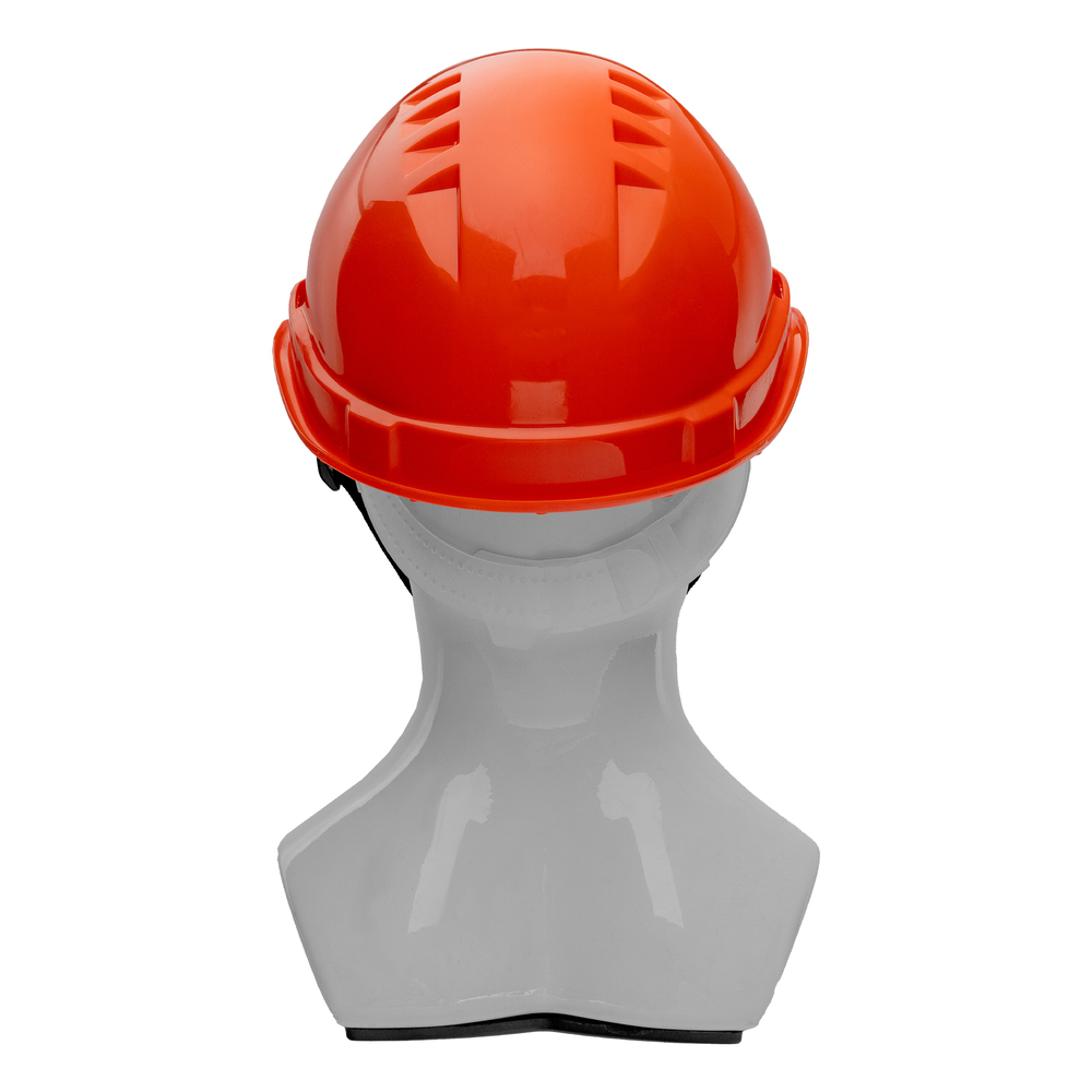 Каска защитная из ударопрочной пластмассы, оранжевая Сибртех 89113