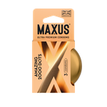 Презервативы MAXUS 2000 Amazing Dots №3 в железном кейсе, точечные, 3 шт