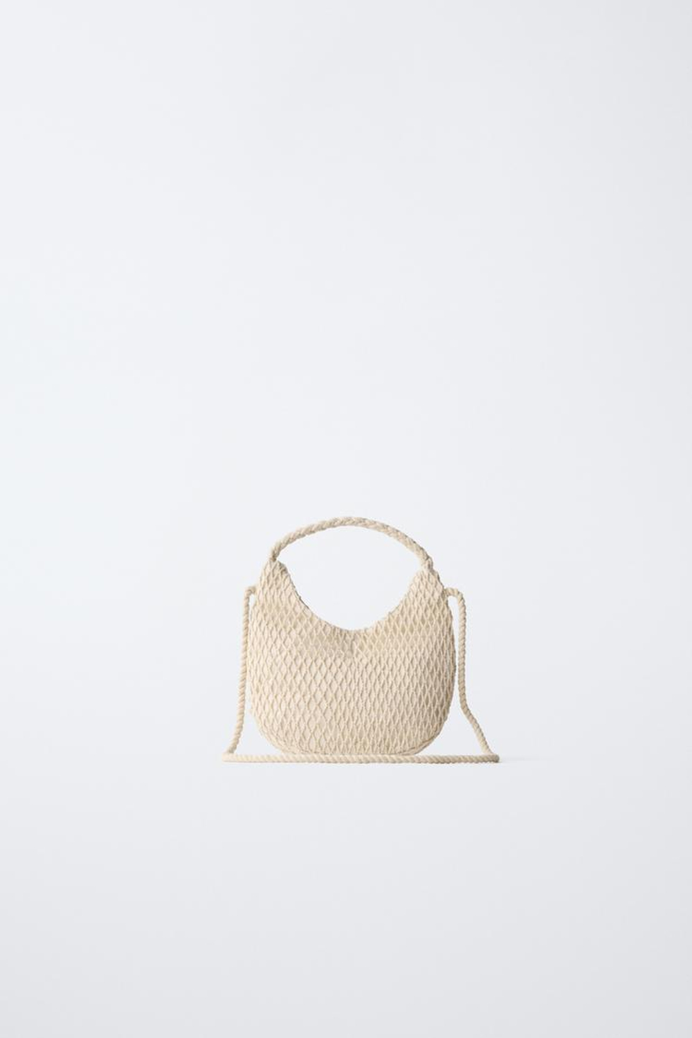 ZARA СУМКА С ПЛЕЧЕВЫМ РЕМНЕМ И АППЛИКАЦИЯМИ, ЭКРЮ