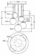 Подвесной светильник Maytoni Basic form MOD321PL-05G1