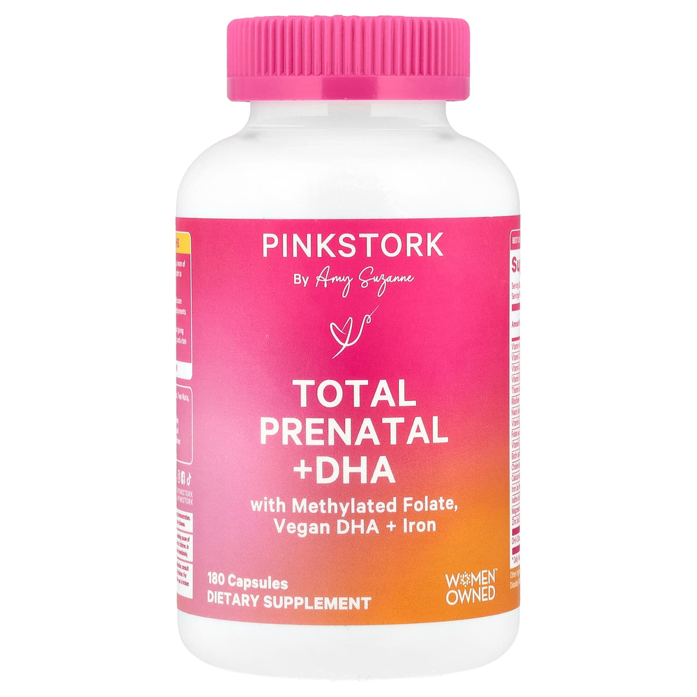 Pink Stork, Total Prenatal + DHA, 180 капсул