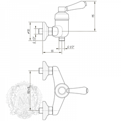 Смеситель для душа Migliore Ermitage ML.ERM-7038.BI схема