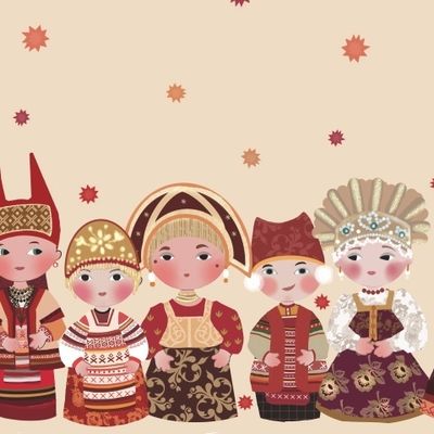 Матрешки купон на светлом