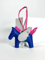 Подвеска для сумки из натуральной кожи Pegasso Blu