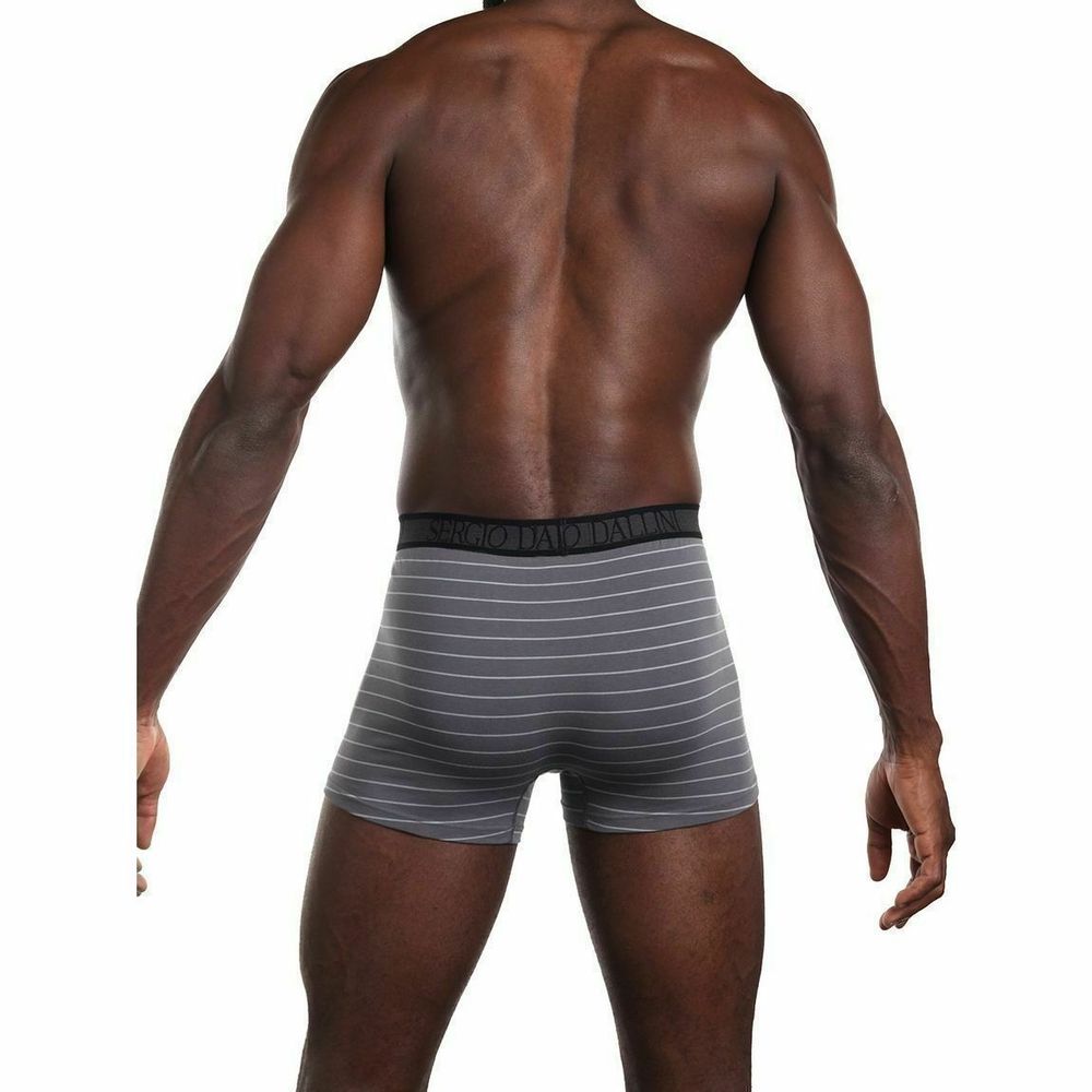 Мужские трусы боксеры серые в полоску Sergio Dallini SG2930-1