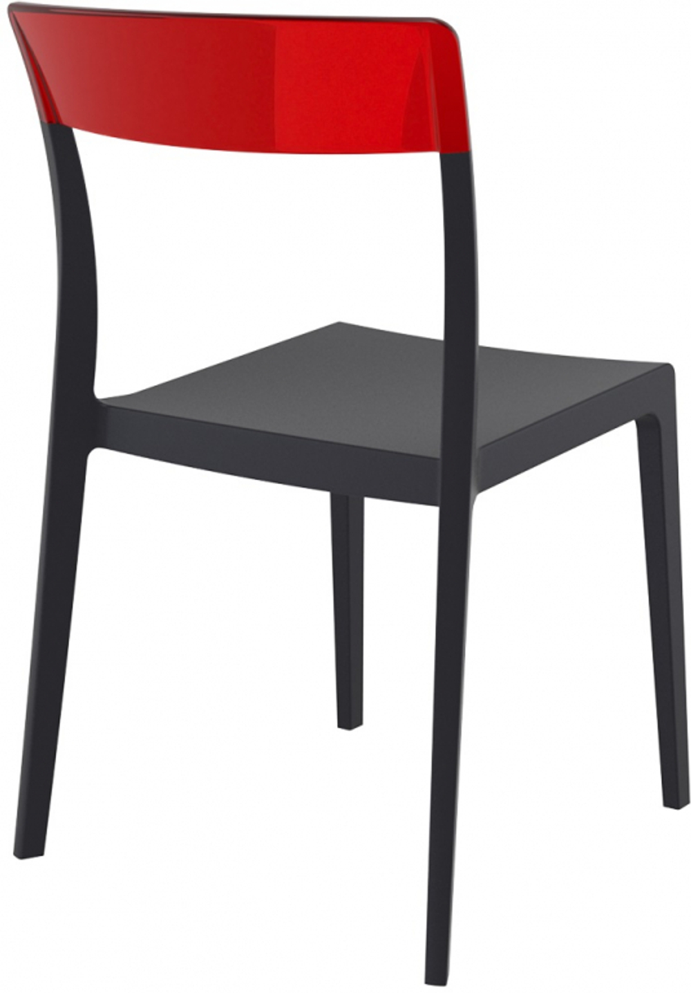 Стул пластиковый Siesta Contract Flash, черный, красный