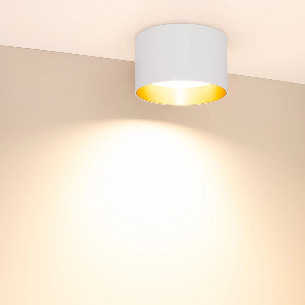 Светильник SP-BISCOTTO-R140-15W Warm3300-MIX (WH-GD, 80 deg, 230V) (Arlight, IP54 Металл, 5 лет) 054915