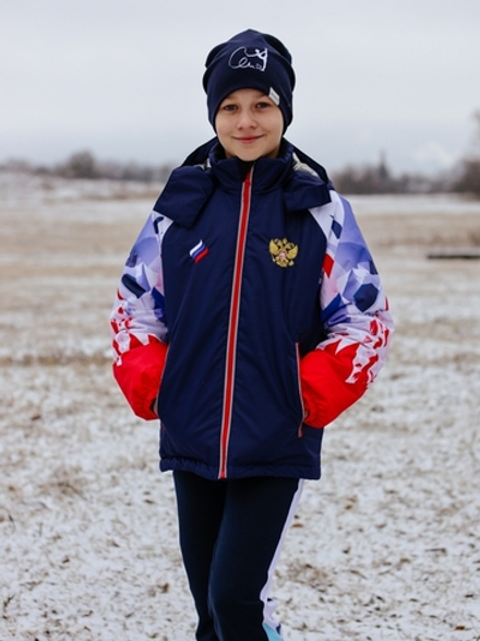 Куртка зимняя с сублимацией (темно-синяя)