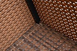 "Лунго" кашпо для цветов большое плетеное из искусственного ротанга, цвет коричневый