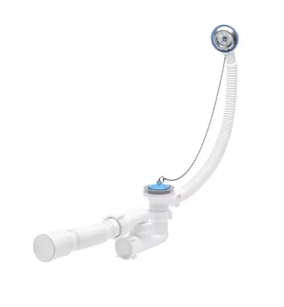 Сифон для ванны АНИ пласт Е255 1 1/2"с переливом и гофрой