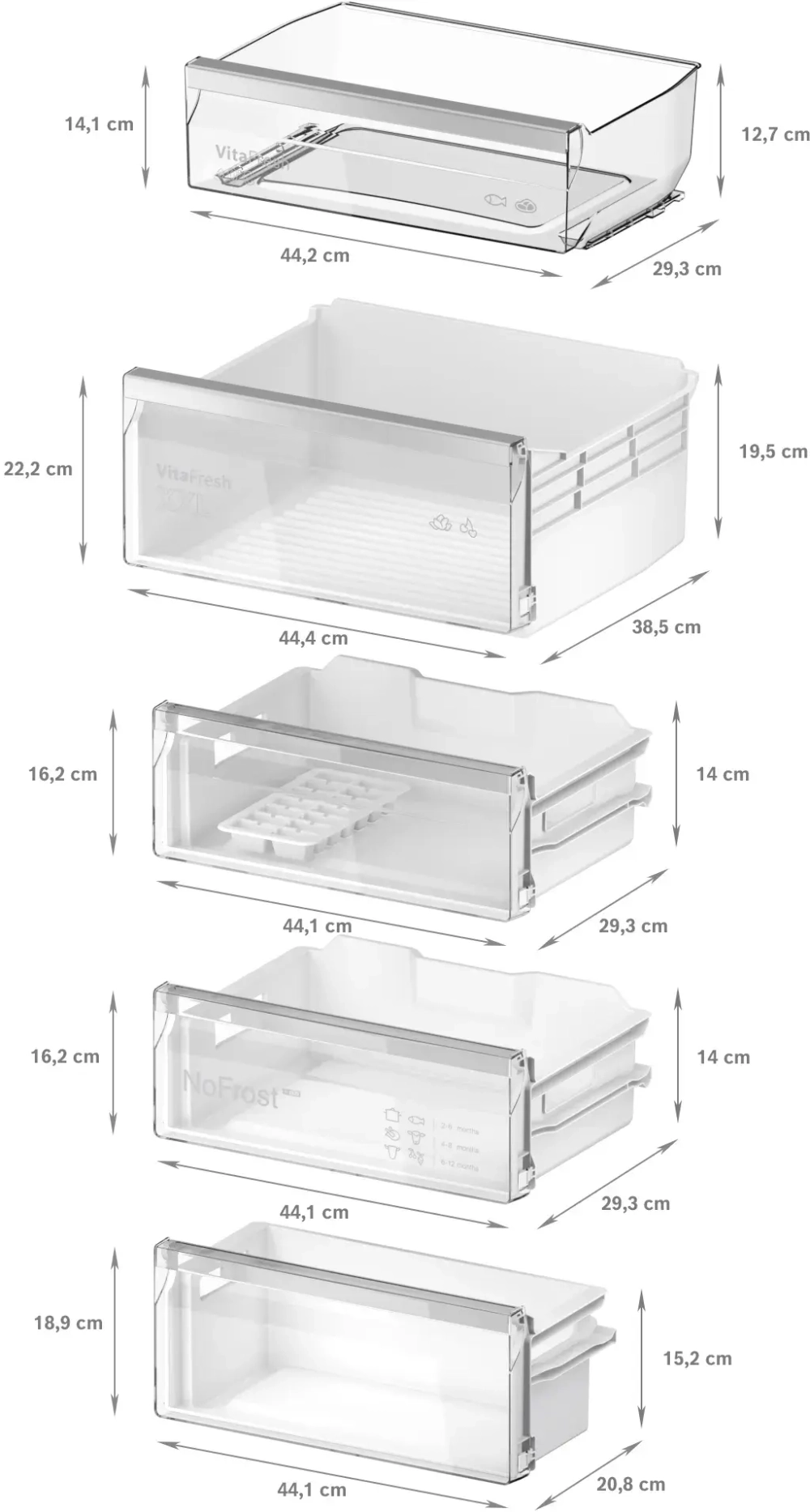 Встраиваемый двухкамерный холодильник Bosch KIN96VFD0