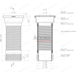 Гофра для унитаза 260/560 Ani гибкий армированный K928 АНИ пласт