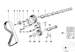 BMW E30 M20 Зубчатый ремень полукруглый профиль 127 MR 25,4