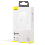 Беспроводная Зарядка Baseus Cobble Wireless Charger 15W - White