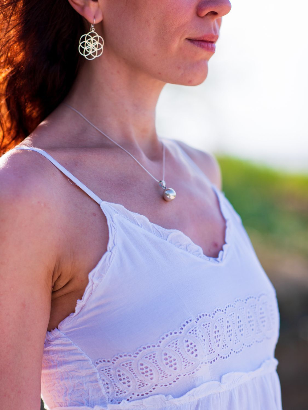 Сарафан из прошвы (белый)