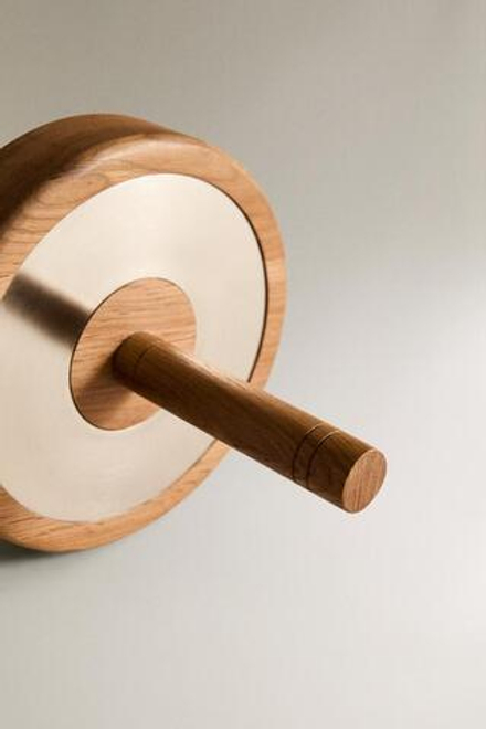 ZARA HOME ДЕРЕВЯННОЕ ТРЕНИРОВОЧНОЕ КОЛЕСО И ОСНОВАНИЕ, КОРИЧНЕВЫЙ