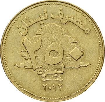 250 ливров 2012 Ливан