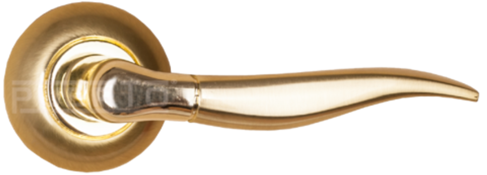 Ручка круг Пуэрто AL 508-08, цвет латунь матовая/латунь блестящая алюминий (гарантия - 8 лет)