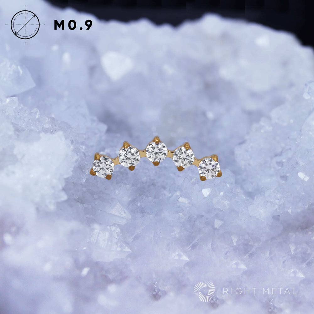 5K Highlight Crystal PVD Yellow