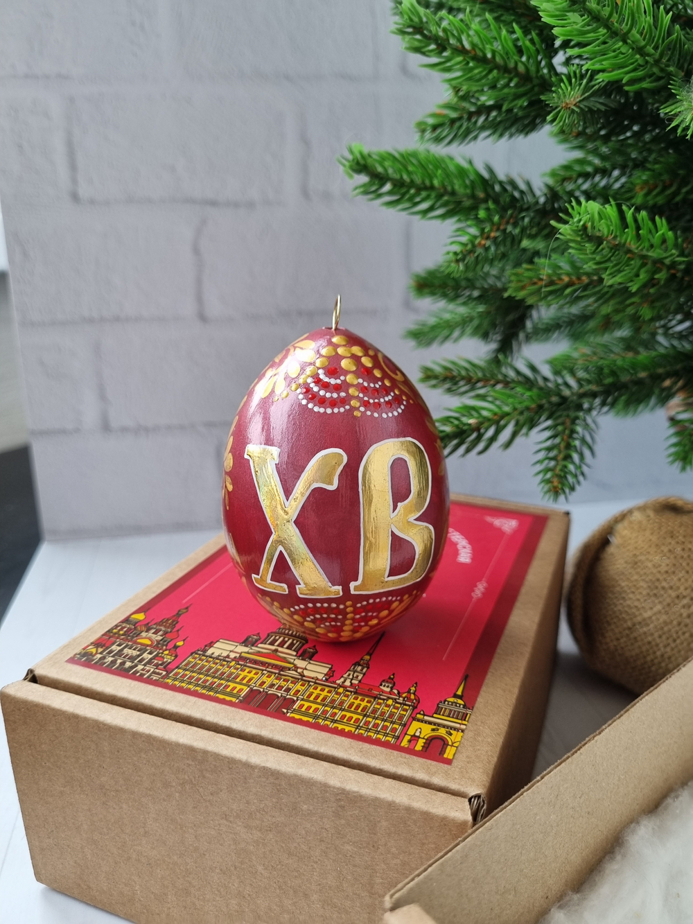 Фарфоровое пасхальное яйцо "Светлой пасхи"