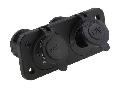 Панель с USB-разъемом и прикуривателем