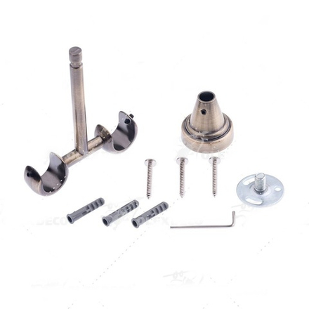 Кронштейн потолочный двойной d19/19 мм, цвет антик