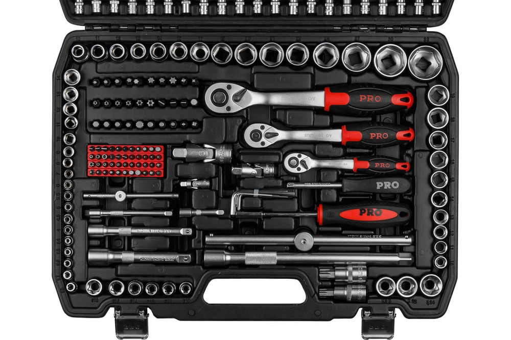 Набор головок и ключей 216пр. 1/4'' , 3/8'' , 1/2'' PRO STARTUL STUTTGART (PRO-216S)