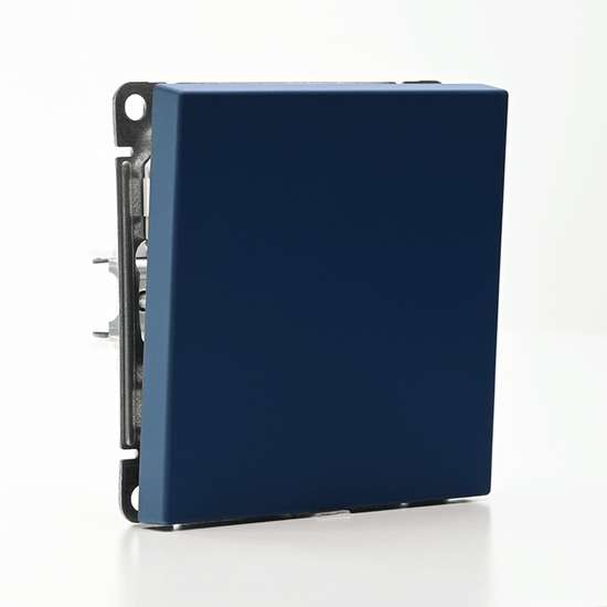 Выключатель кнопочный 1-кл. ArtGallery быстрозажим. клем. механизм аквамарин SE GAL001115S