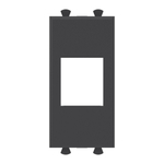 Адаптер без шторки для Keystone, "Avanti", "Черный матовый", 1 модуль