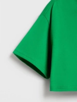 Футболка детская оверсайз укороченная базовая