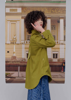 Оливковая рубашка, р. L 2441