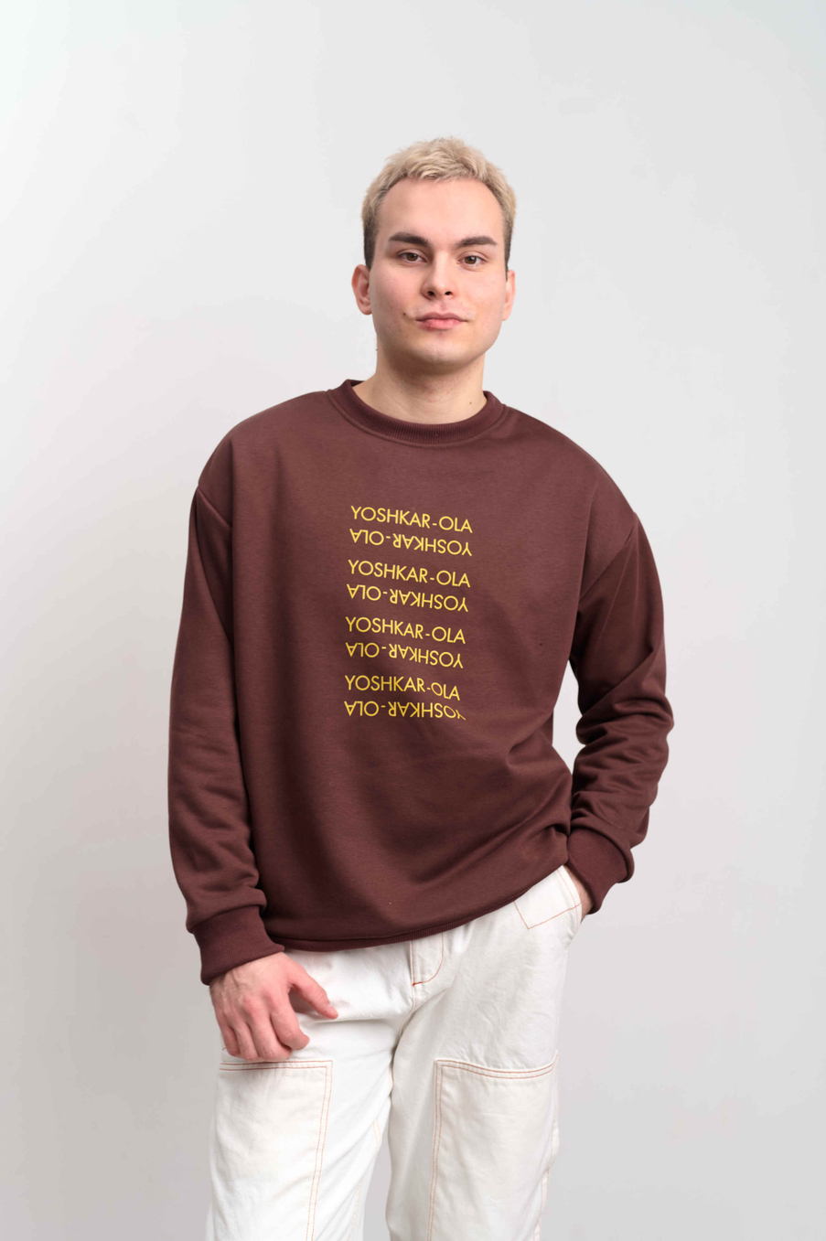 Свитшот мужской "Йошкар-Ола" шоколад