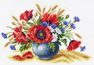 "Полевые соцветия"-1560 канва с рисунком