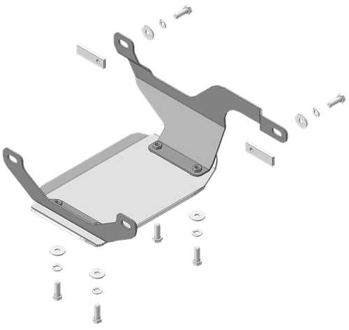 Усиленная алюминиевая защита Motodor заднего дифференциала. 5 мм, алюминий. для Subaru Forester 2019-н.в.,Subaru Outback 2021-н.в. арт.32236