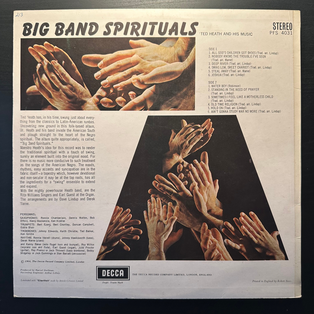 Ted Heath And His Music - Big Band Spirituals (Англия 1964г.)
