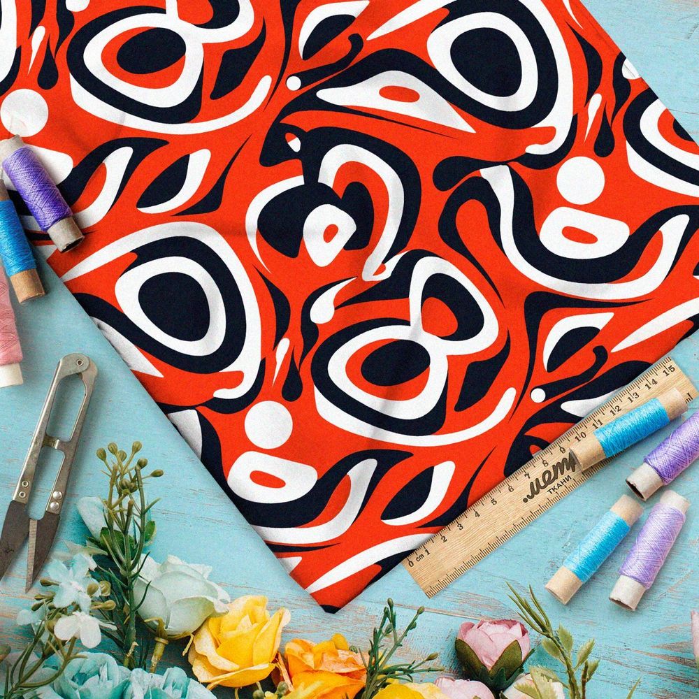 Ткань премиум шифон кристальные взлеты фантазий