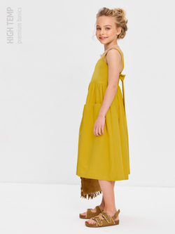 Сарафан из хлопка с бантом на спинке