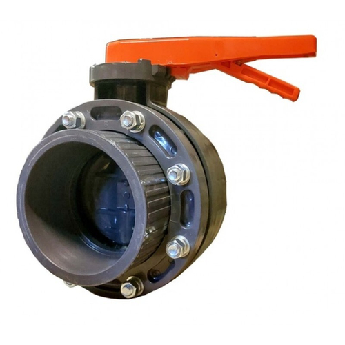 Дроссельная заслонка с комплектом фланцев ПВХ 1,0 МПа d_200