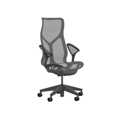 Кресло Herman Miller Cosm, высокая спинка, цвет Graphite, подлокотники «лепестки» (Leaf)