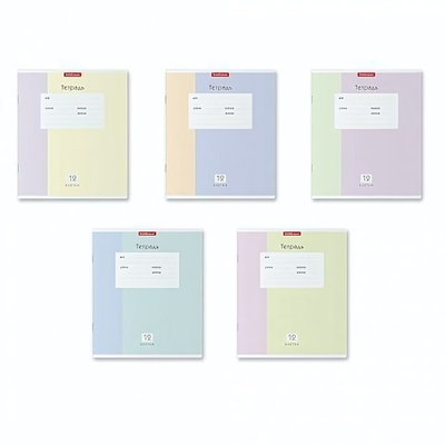 Тетрадь школьная А5 12л клетка,ассорти "Optima Blocks" (Erich Krause) микс цветов (комплект 3 шт)