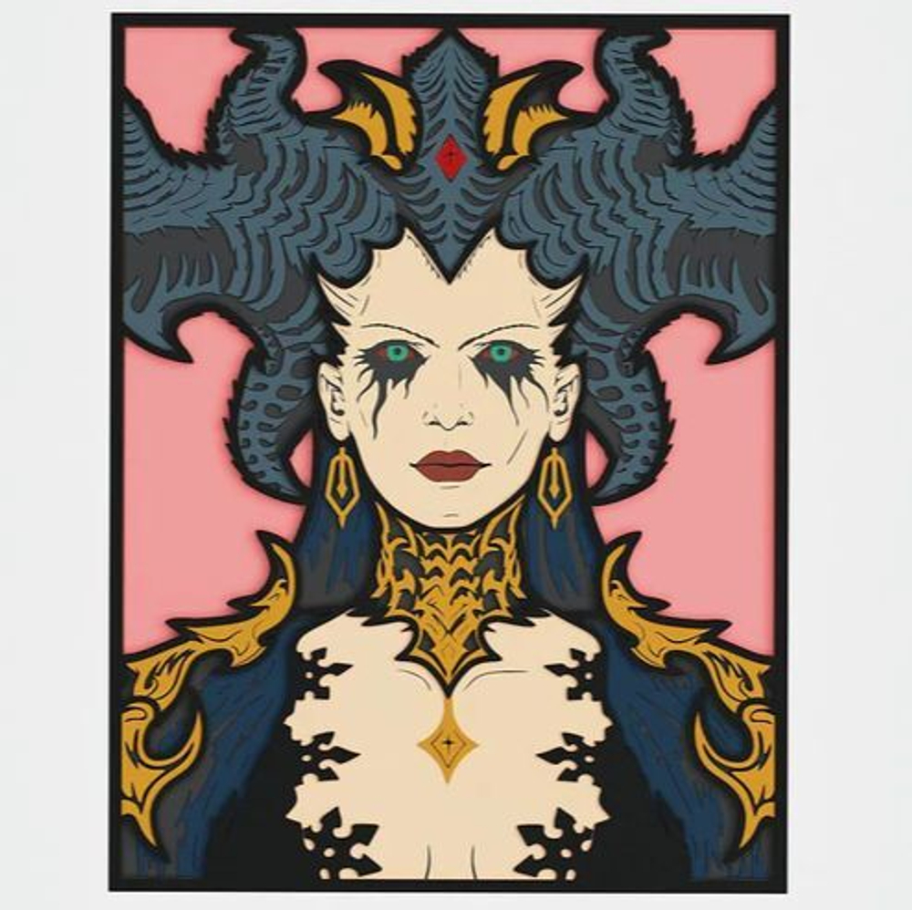 3D Картина по номерам из дерева Лилит, 23x30 см