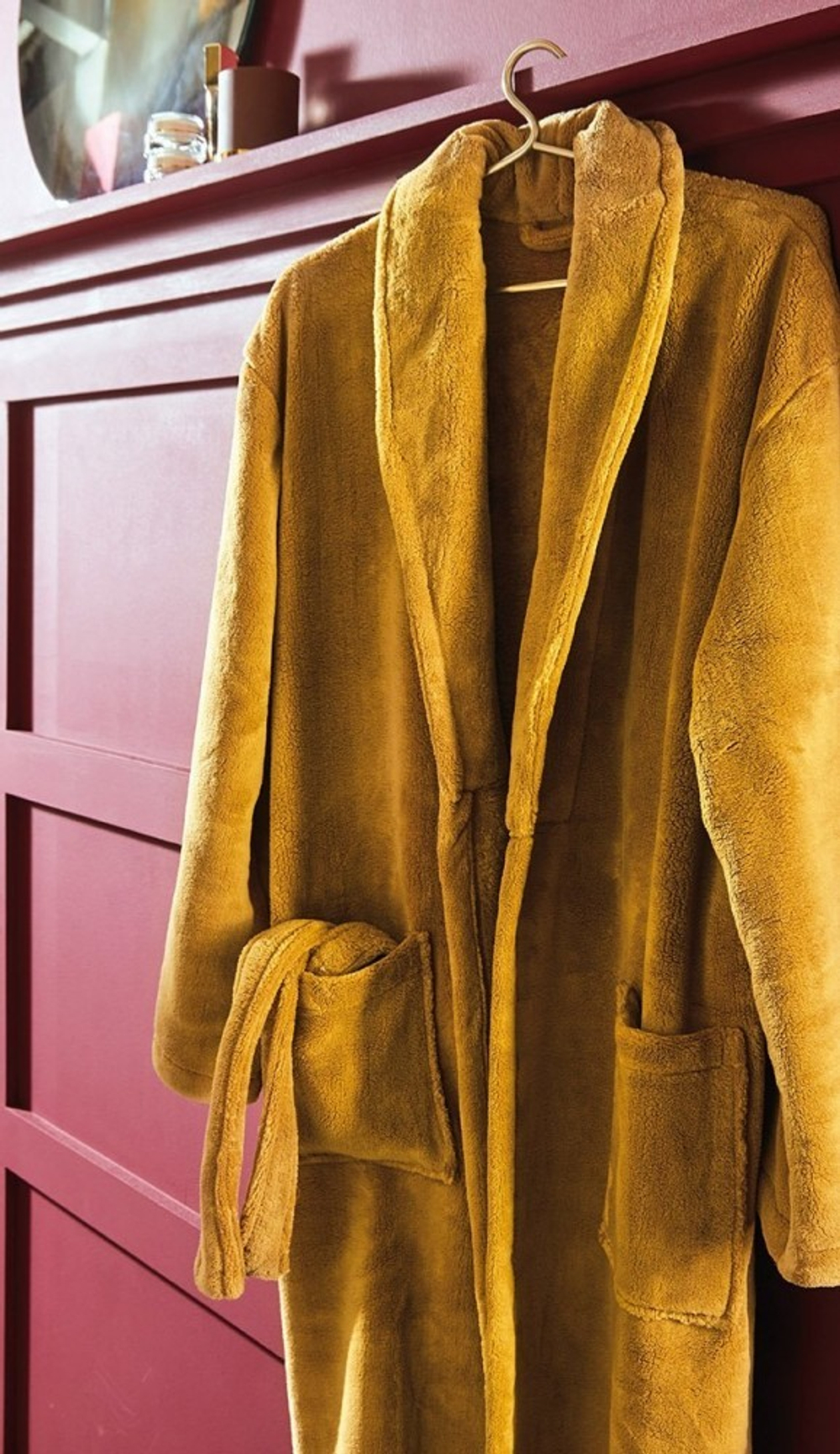 Халат махровый Blanc des Vosges Athena Curry золотистый