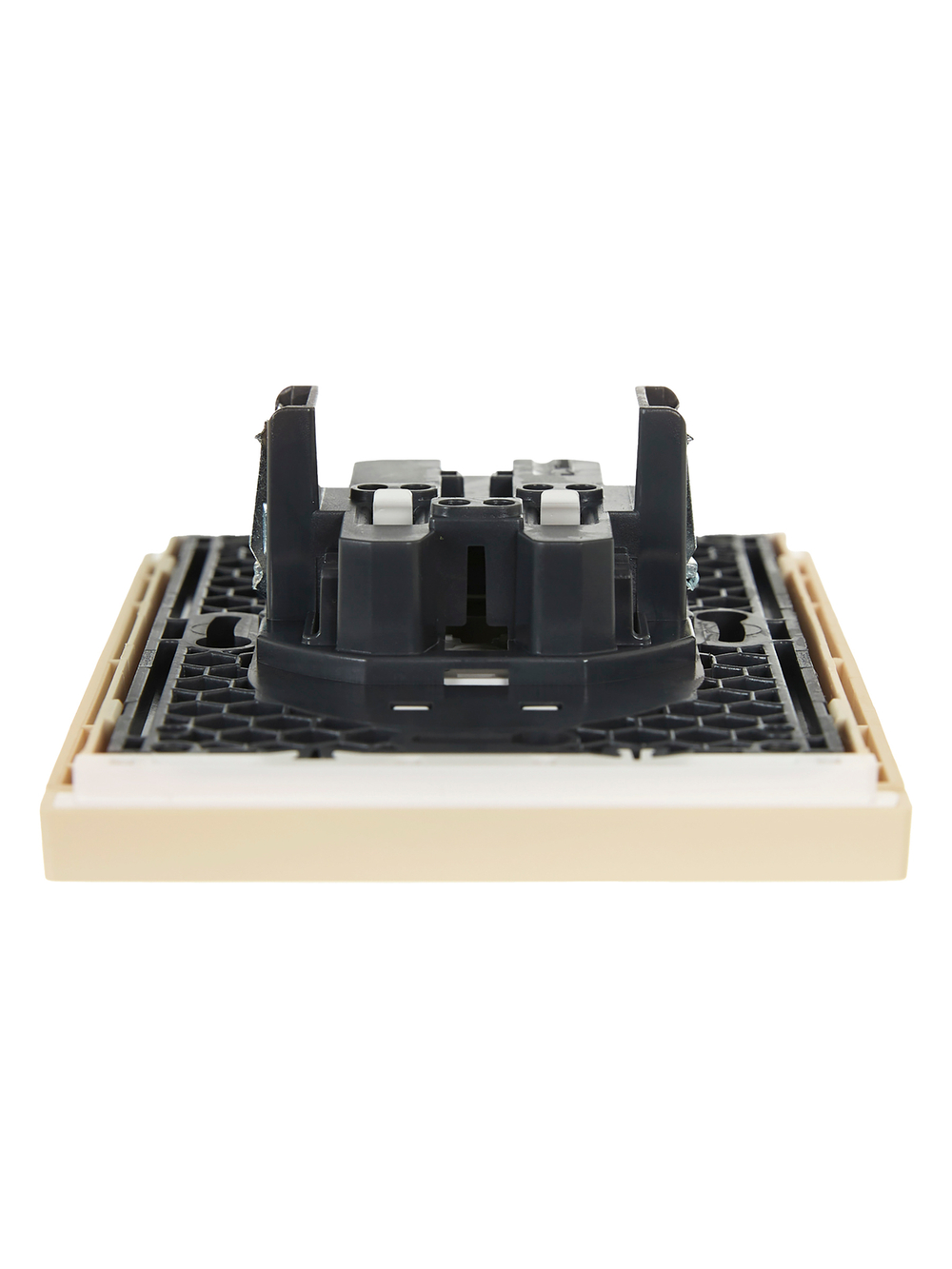 FORTE&PIANO Розетка 2-местная без заземления без защитных шторок безвинтовое крепление 10А FP426 ваниль IEK