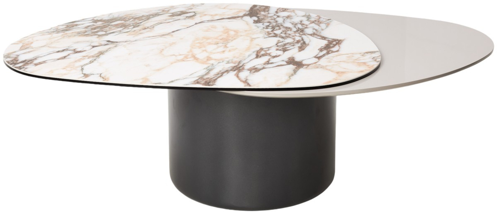 Стол М-City DISAUR Кофейный Никлас (Niklas) Tl-312 Испанская керамика,стекло, МДФ, темно-серый МДФ каркас