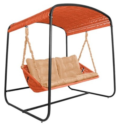 Качели DeckWOOD Sky Bed Lite (оранжевый, подушка темно-бежевая)