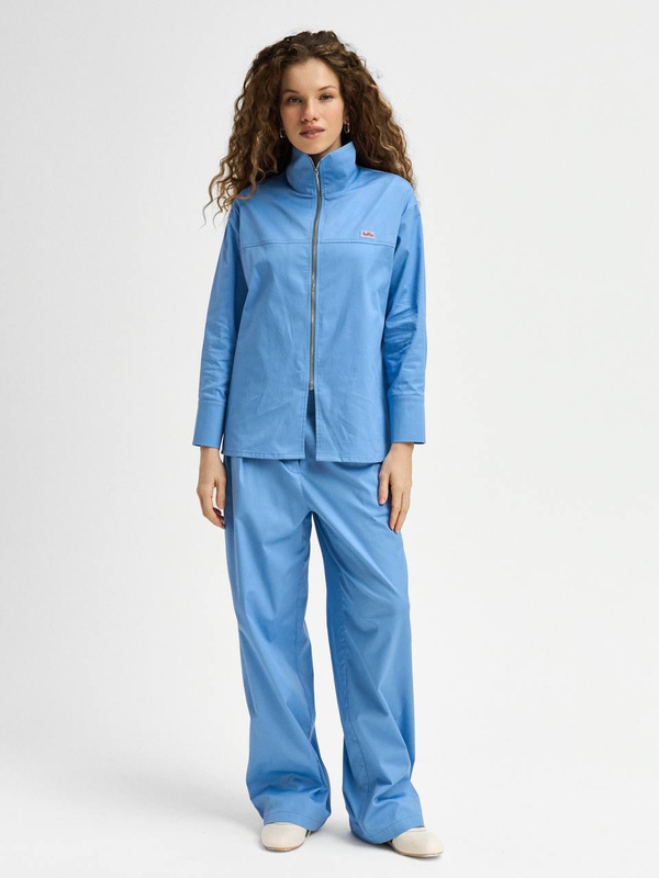 Рубашка медицинская женская Юми, эйр блю хлопок