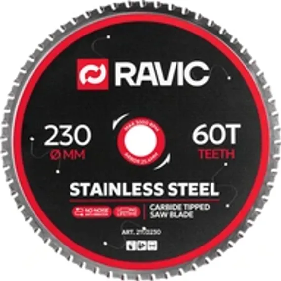 Диск пильный TCT по стали Ravic, 230х25,4 мм, Z=48, арт. 210.0230